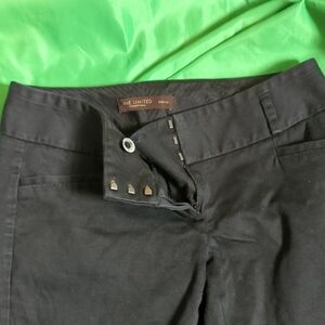 The Limited Black Sidt Suede Capri Pants